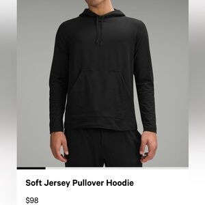 NWOT men’s soft jersey pullover hoodie black M